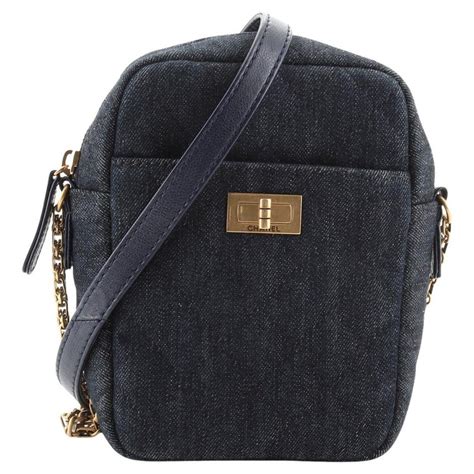 chanel denim camera bag